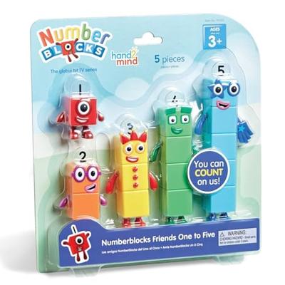 Numberblocks Friends One To Five Numberblocks Character Figures, 5-Piece Set, Ages 3 and Up, 95356, Authentic