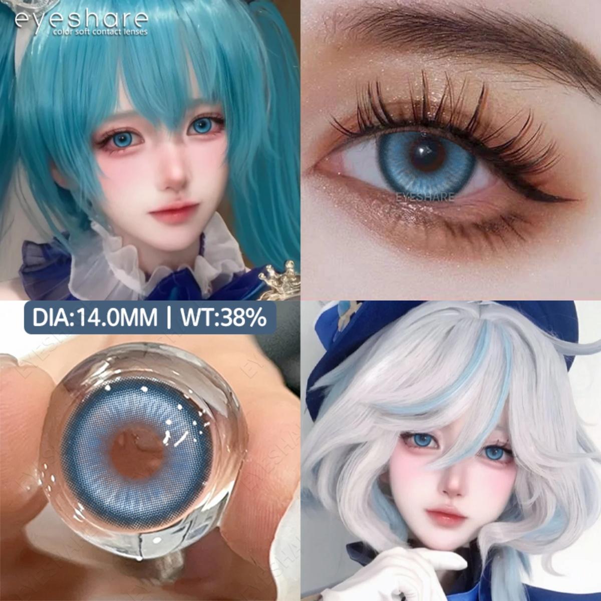 

EYESHARE Цветные контактные линзы Хэллоуин Карнавальная ночь Вампир Красные линзы Комикс Косплей Хацунэ Мику Синие контактные линзы 1 пара