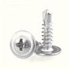 50/100pcs Carbon Steel Cross Round Head With Pad Self Drilling Self Tapping Screw With Pad For Warsaw Drill Tail Dovetail Screw