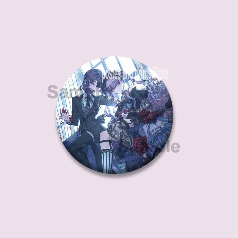 Anime Game Series The Hundred Line Last Defense Academy Badge Cartoon Round Brooch Pins on Backpack Hat Accessories Jewelry Gift