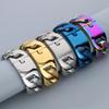 Schwere Klobige 31MM Breite Panzerkette Kubanische Gliederkette Herrenarmband Für Männer Schmuck Massiv Matt Edelstahl Herrenarmbänder 5 Farben