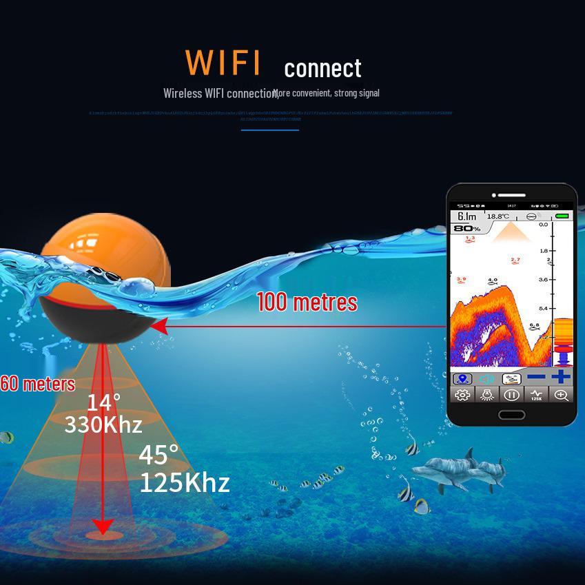 Cross-Border Black Tech: Erchang Sonar Fish Finder - Wireless WiFi HD Dual-Band Smartphone Compatible Fishing Gear