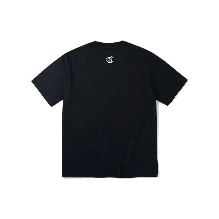 Li Ning Badfive Basketball Series Jiangzuo Wind Flow Print Sports Round Neck Short Sleeve T-Shirt Men Tops Black AHSRB69-2