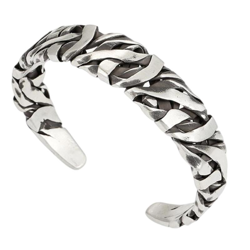 

Ручная работа Ретро Медный Браслет-Манжета Регулируемая Открытая Широкий Дизайн Для Мужчин Уникальные Украшения Аксессуары на Запястье 1