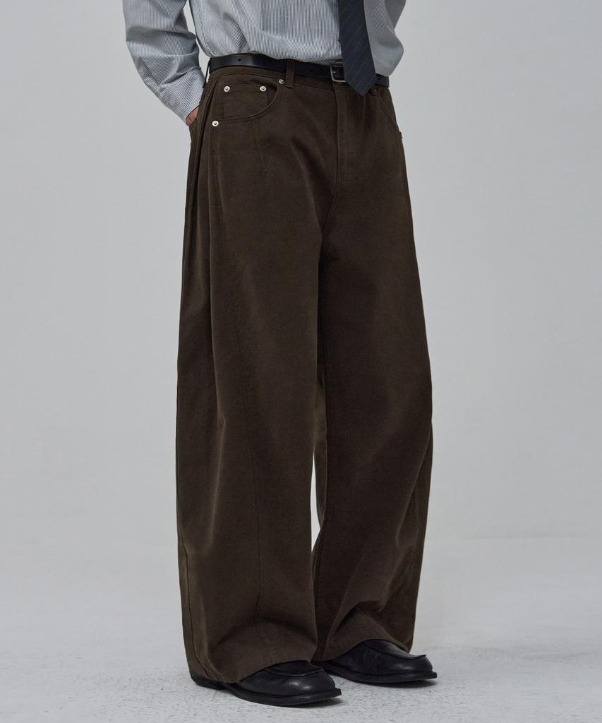 Awodeijeu Side Tuck Washed Cotton Chino Pants [3 Colors]