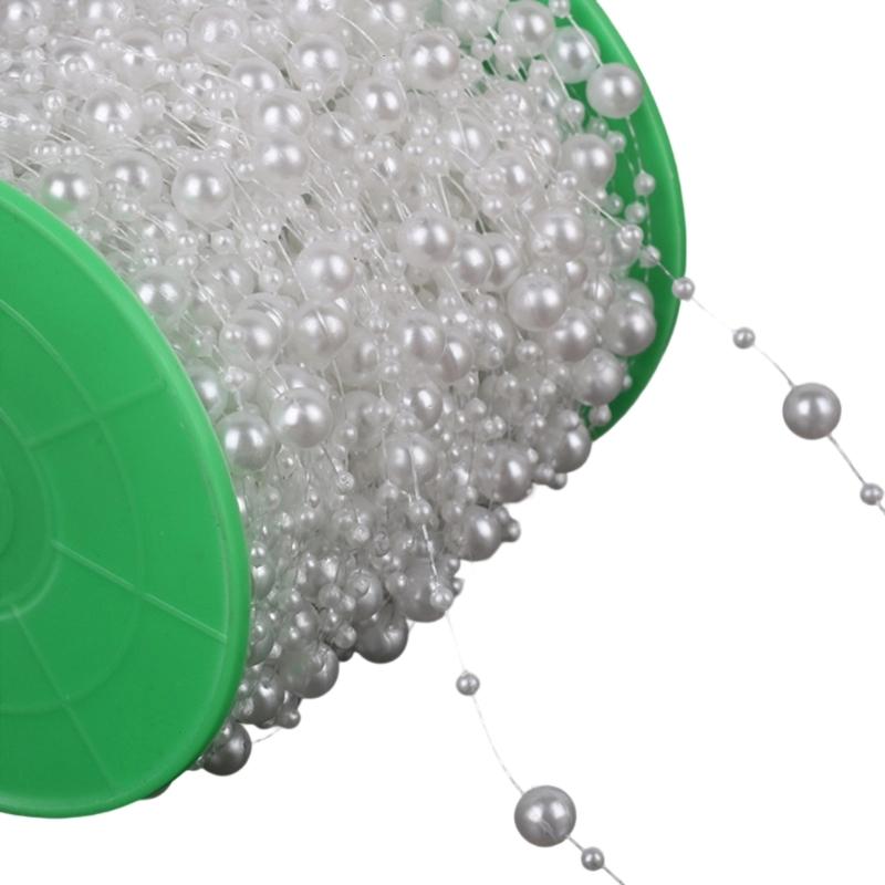 Artificial Pearls String Beads Chain for Wedding Decoration Imitation Pearls String Beads for Craft Candle Bouquets