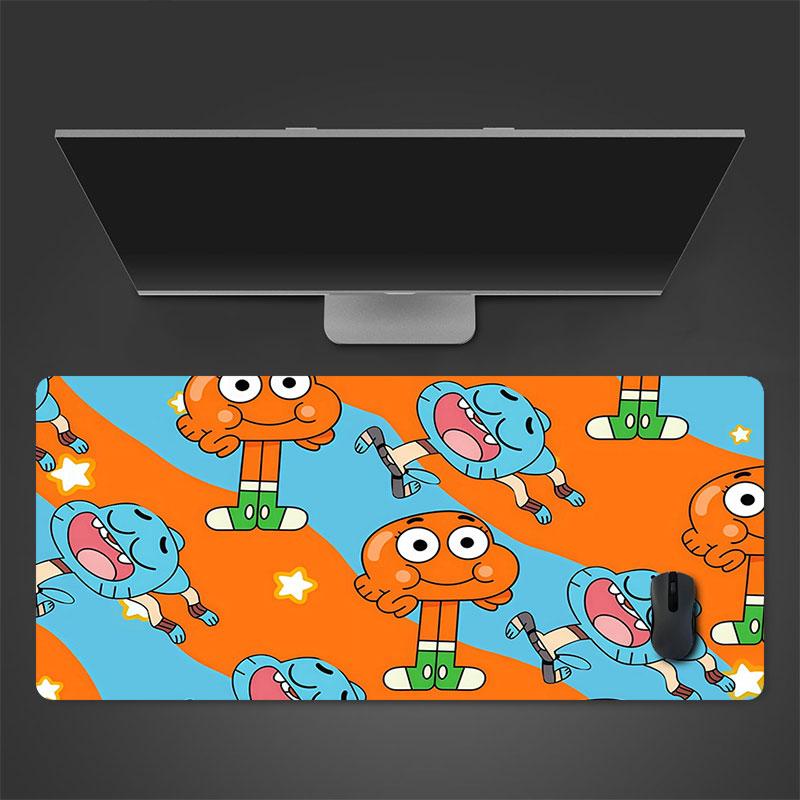 The Amazing World of Gumball Mouse Pad, Large Gaming Desk Mat, Non-slip XXL Mousepad for Laptop & Tablet, Mini PC Playmat with Stitched Edges