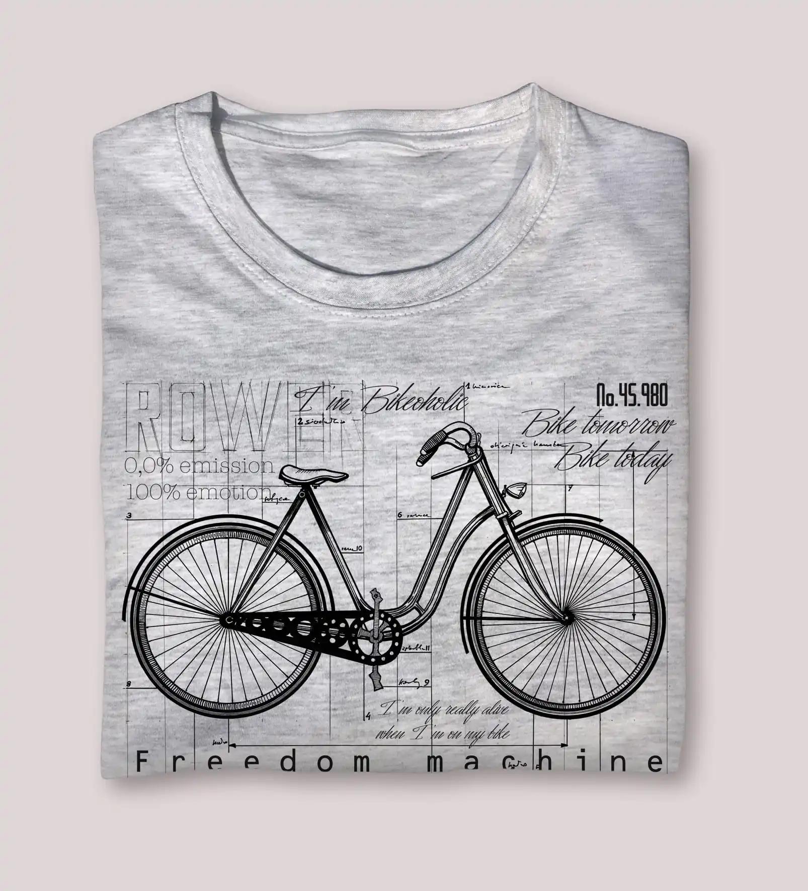 

Rower Freedom Machine Bike TShirt Summer Cotton Short Sleeve ONeck Mens T Shirt New S3XL S