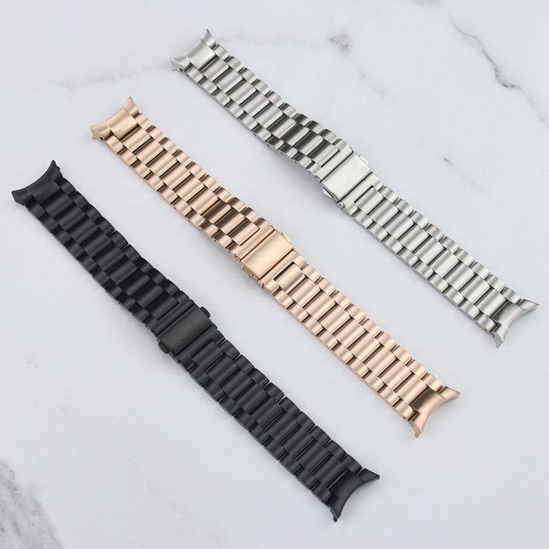 Compatible Stainless Steel Band for Samsung Galaxy Watch 7/6 Classic – Three-Bead Integrated Design