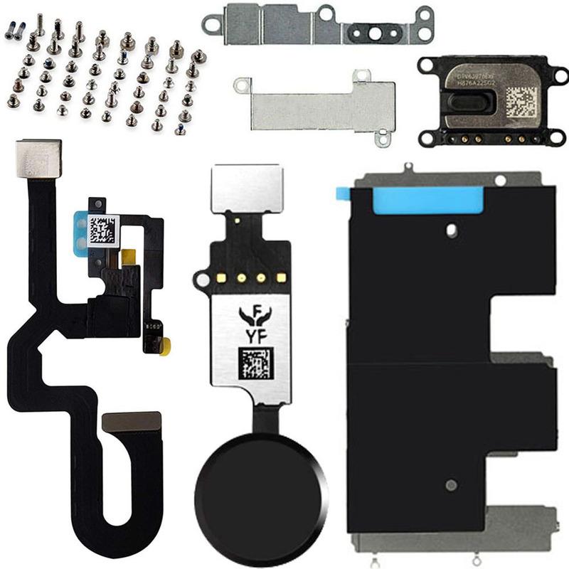 Full Set LCD Parts For iPhone 6 6P 6S 7 7P 8 Plus Front Camera Home Button Key Flex Cable Screen Metal Bracket With Full Screws