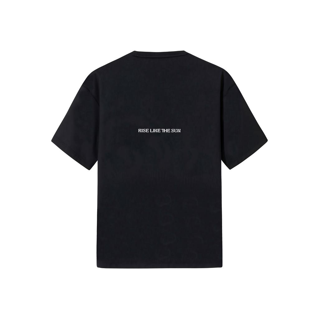 Anta Kyrie Series Basketball Tribal Style Classic Feather Simple Comfortable Casual Round Neck Pullover Loose Short Sleeve T-Shirt 172621106-3