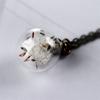 Fashion New Chain Handmade Dandelion Wishing Necklace Clear Crystal Ball Pendant Dandelion