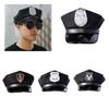 Captain Yacht Hat Sailors Hats Snap-back Adjustable Boats Sea Hat Police Hat Navy Costume Accessory for Party Adult Size