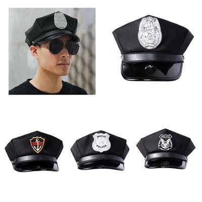 Námořnická čepice kapitána jachty Nastavitelná snapbacková čepice pro námořníky Lodě Mořská čepice Policejní čepice Námořnický kostýmní doplněk na párty Velikost pro dospělé