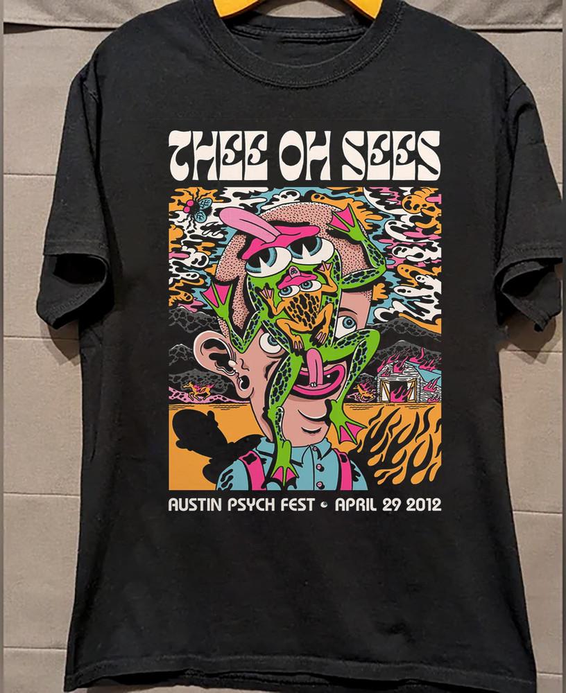 Thee Oh Sees Band Live at Levitation T Shirt All Size S-5Xl Gift Fan Unisex T-Shirt S