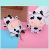 Mini Black And White Cow Plush Keychain Lovely Animal Stuffed Toy Gift