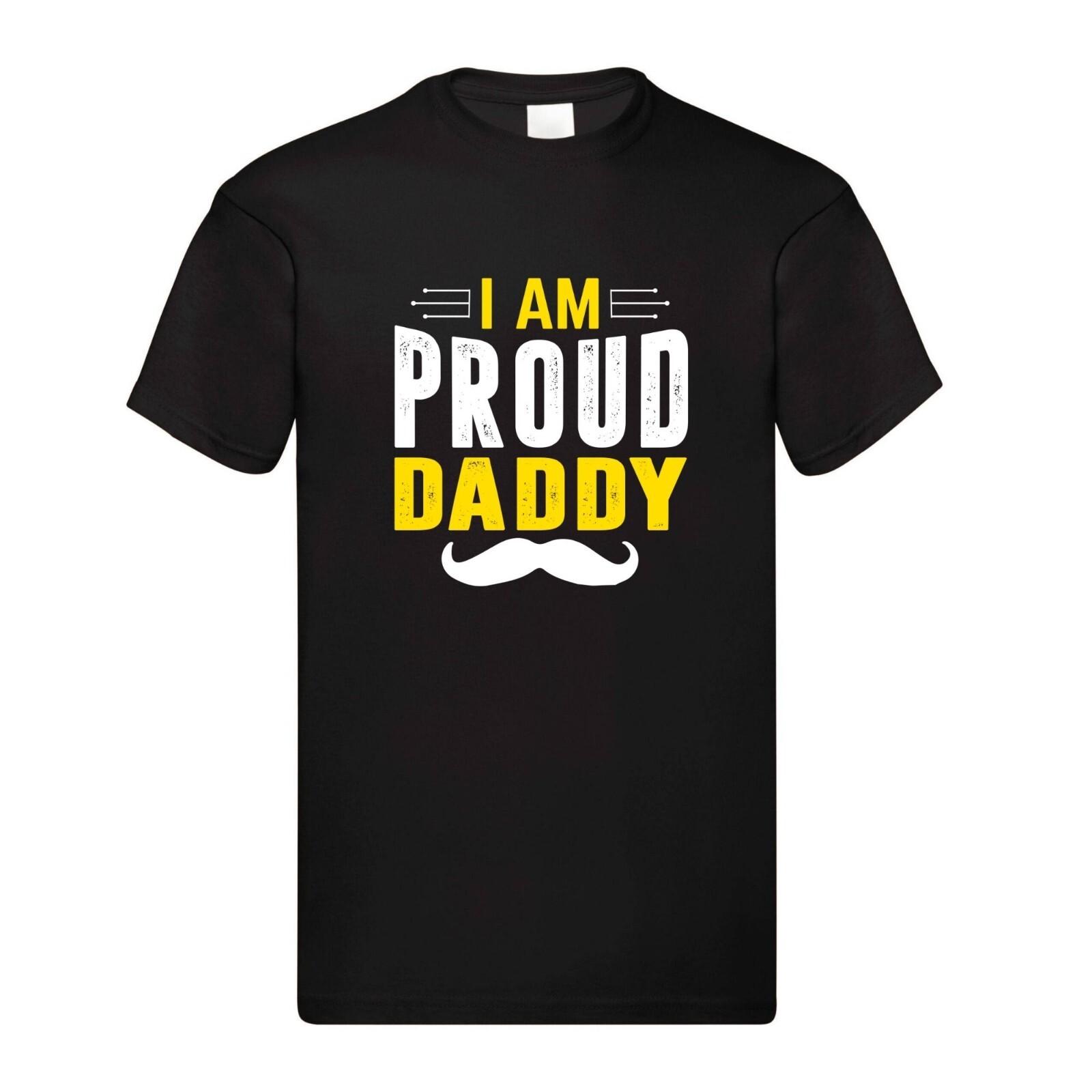 

I Am a Proud Daddy – Father’s Day Gift T-shirt Men s Women s Tops Tees | Black Adult Tee | Gift from Kid M
