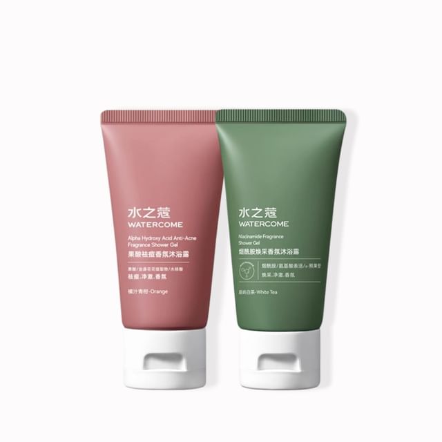 WATERCOME - Nicotinamide / AHA Fragrance Shower Gel Mini - 2 Flavors Orange - 50ml