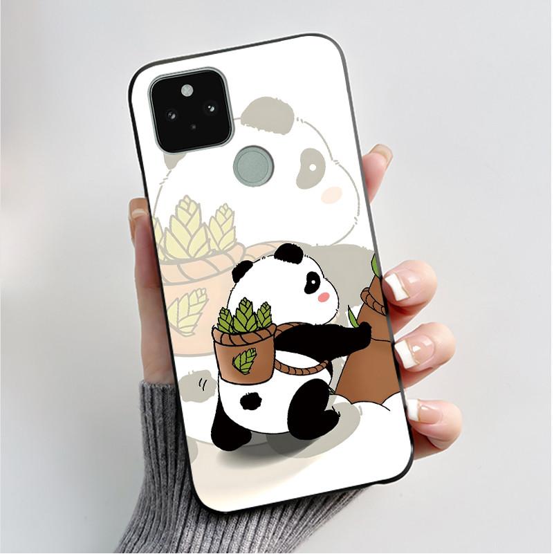 Silikonhülle für Google Pixel 5 Pixel 5A Pixel5 Pixel5A Weiche Abdeckung Luxus Mode Schmetterlingsblumen Bemalt Schwarz Handyhülle