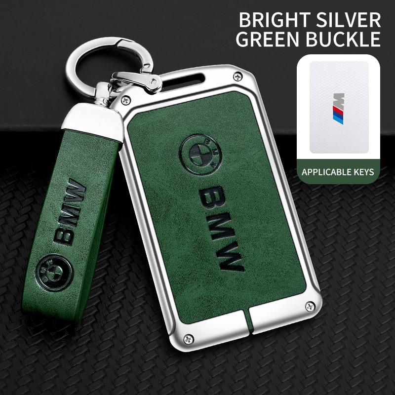 Alloy Leather Car NFC Card Smart Key Case Cover Holder Shell For BMW New 5 7 Series X5 X7 535le 2022 Auto Keychain Accessories DA2