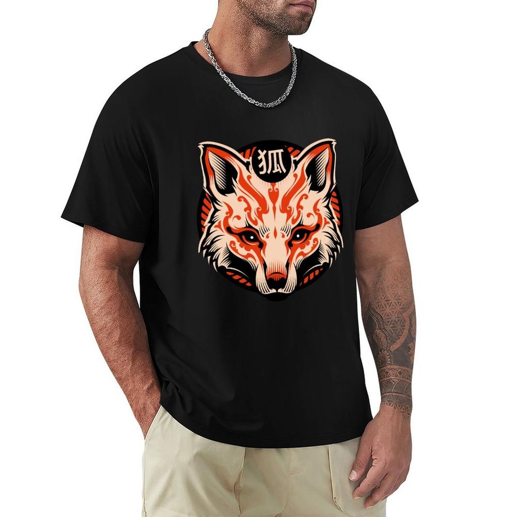 Kitsune Fox Japan Animal Series TShirt rapper graphic tees graphic t shirt vintage affliction shirts black tshirts for men