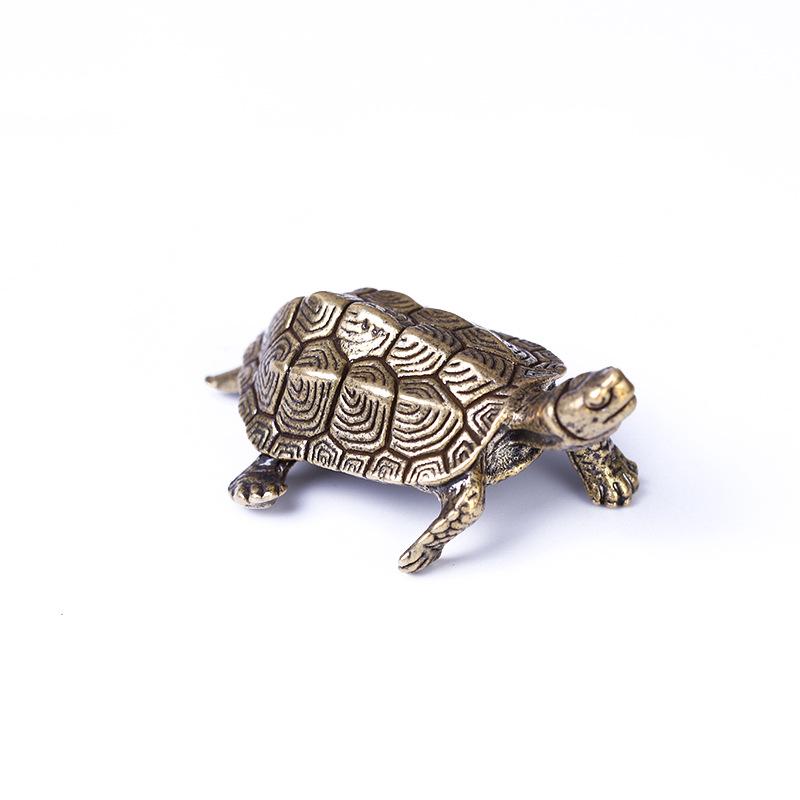 Handcrafted Longevity Turtle Ornament - Solid Old-Fashioned Tea Pet Gift for the Home