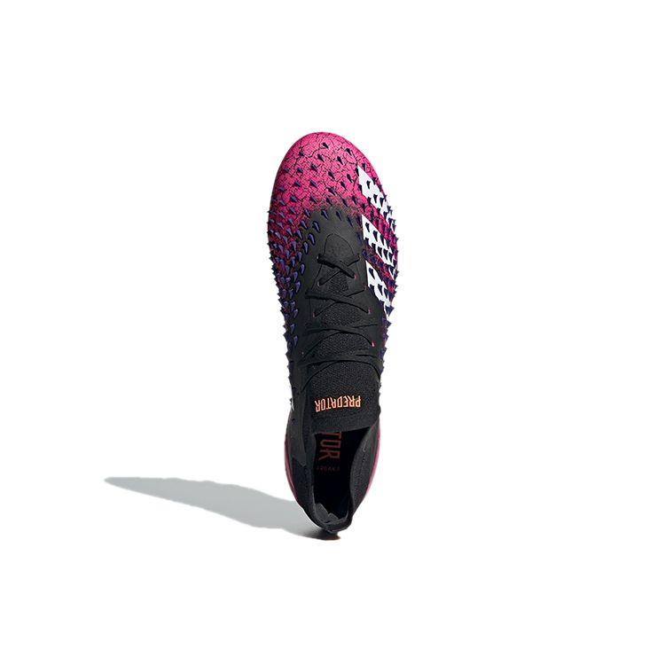 Adidas Predator Freak .1 Round Toe Lace-Up AG (Rubber Short Studs) Slip-Resistant Durable Soccer Shoes Men Soccer Shoes Black Pink FZ3751