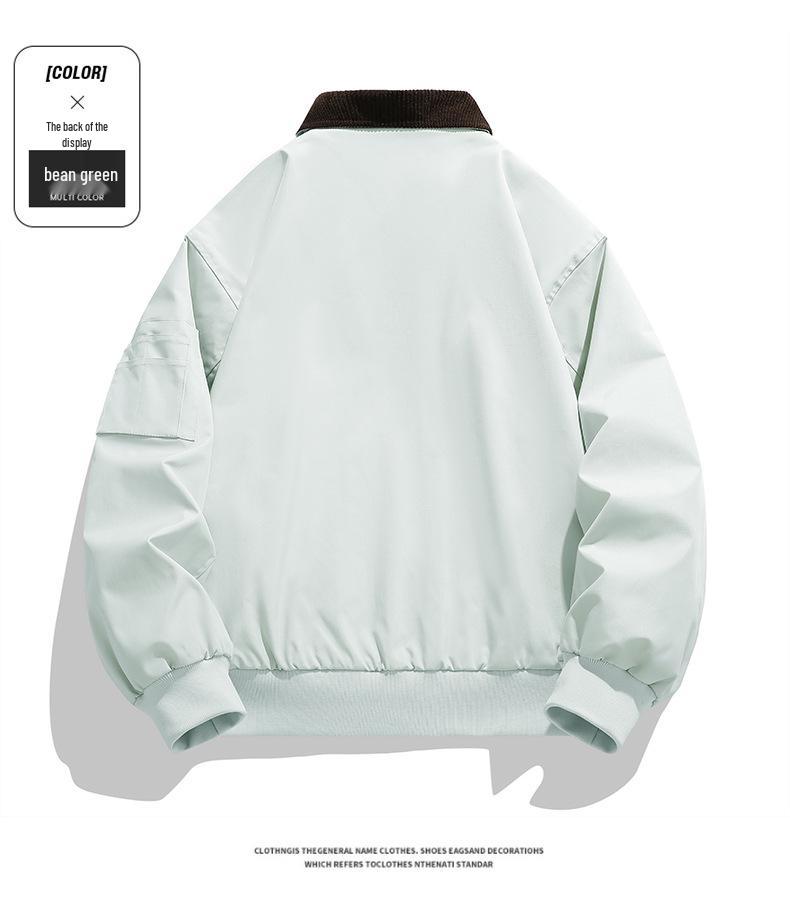 2026 Premium Corduroy Baseball Collar Bomber Jacket