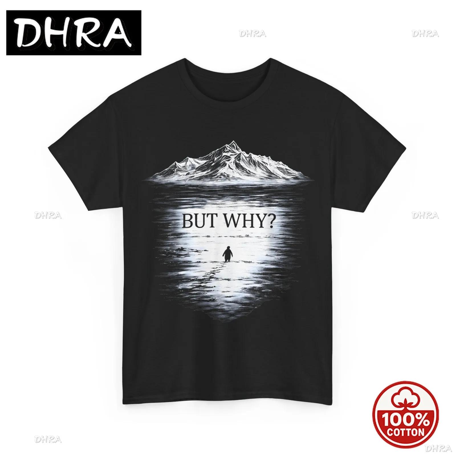 

Penguin But Why TShirt with Funny Slogan for Girls Urban Crew Neck Tee Boho Y2K Gothic T Shirt Graphic Cotton Aesthetic Unisex S