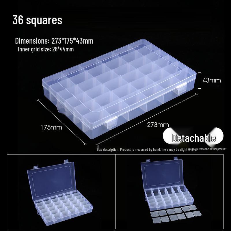 Transparent Multi-Compartment Storage Box for Electronic Components and Small Accessories
