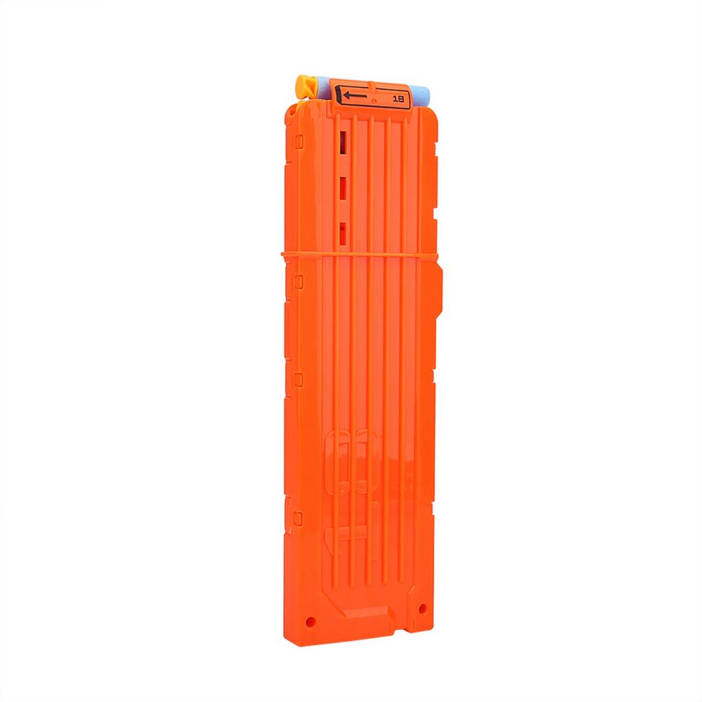18 EVA Soft Clip Plastic Toy Cartridge Holder (Opaque Orange)