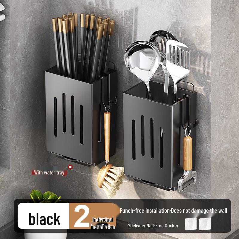 

Wall-Mounted Draining Chopstick Holder