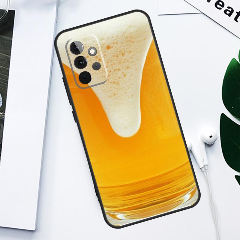 A Glass of Beer Alcohol For Samsung Galaxy A13 A53 A33 A54 A34 A14 A55 A35 A15 A05 A06 A16 A22 A32 A52 Phone Case