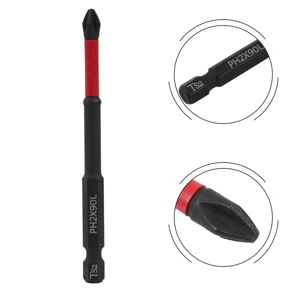 50/70/90/150mm Magnetischer Rutschfester Bit PH2 Kreuzschlitzschraubendreher Sechskantschaft Bohrschraubendreher Elektrowerkzeugzubehör
