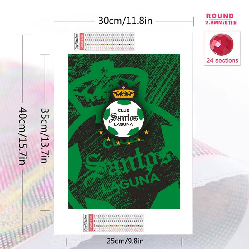 Club Santos 100% Round Full Drill 5D DIY Diamond Painting Embroidery Cross Stitch Rhinestone Décor