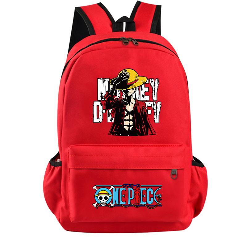 Anime One Piece Bag Large Capacity Sweet Soft Backpack for Boy Girl Children Teenager Back To School Bag Leisure Travel Bag College Canvas Bagpack