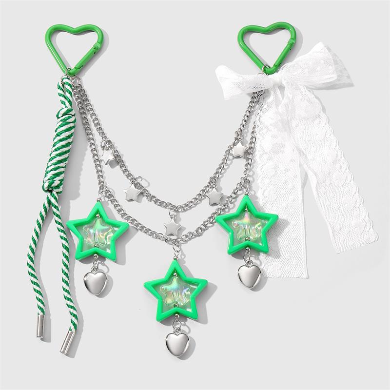 

Милый Сладкий Ленточный Бант Звезда Сердце Сделай Сам Украшение для Рюкзака Цепочка Шарм Брелок Шнурок Девичий Любовный Брелок Подвеска Украшения Подарки