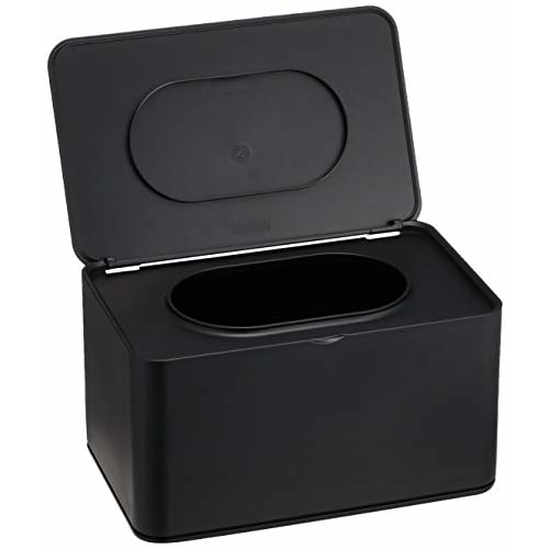 Yamazaki Mask Case, Black, Approx. W19 x D12 x H10.5cm, Smart Mask Storage, Large Access Opening, 4283