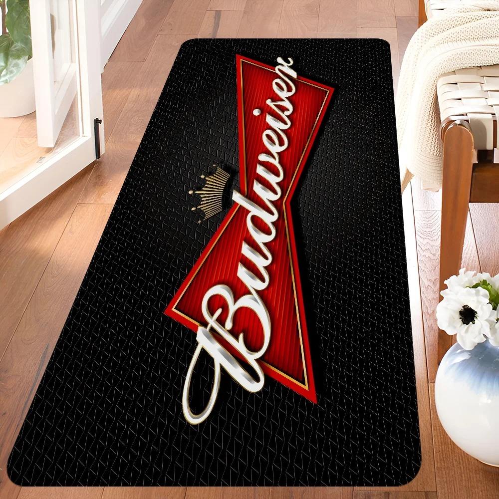 King of Beer B-Budweiser Carpet Living Room Sofa Bedroom Balcony Door Mat Kids Room Home Decoration Anti-Slip Large Area Rug