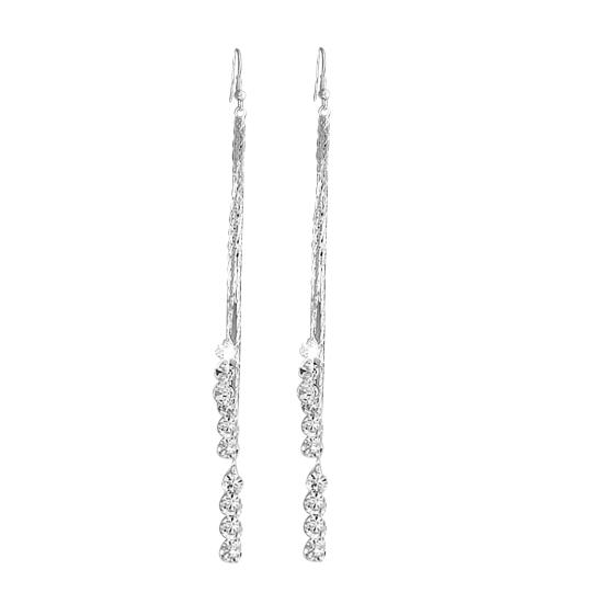 Earrings Tarnish-resistant Elegant Alloy Women Elegant Cocktail Rhinestone Earrings for Party