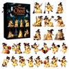 Indoor Resin Crafts Halloween Advent Calendar 2026, 24 Days Patchwork Ghost Countdown with Lighted Set Luminous Figures, Collectible Gifts for