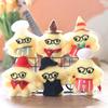 Creative Cute Adorable Glasses Star Keychain Pendant Cartoon Plush Doll Keyring Toy Bag Ornament Children'S New Year Gift