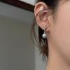 Love Pearl Earrings - Elegant Silver Pin - Versatile Ear Accessories