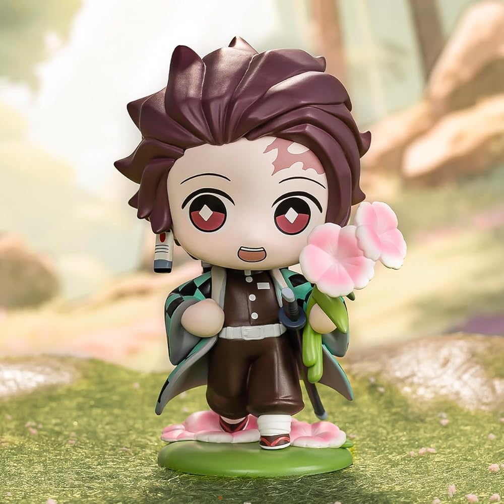 Pop Mart Demon Slayer Birthday Flower Series Assorted Box 12 Pieces Blind Box Figures PVC Collectible Toys