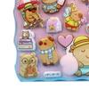 Funny Reusable Removable Toys Capybara Decals Cartoon 3D Capybara Bubble Stickers Kids Party Journal Stickers Squeeze Toys