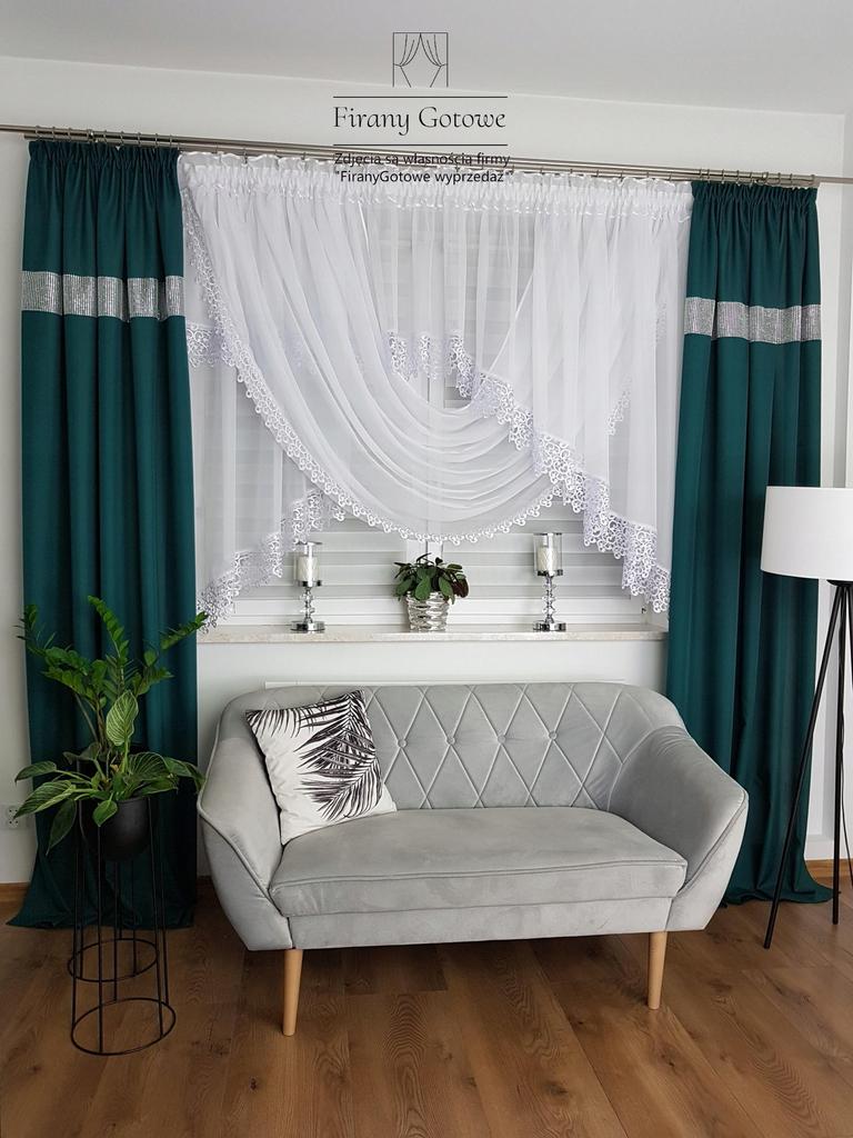 double-layer curtain with guipure lace
