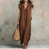 2026 Spring/Summer Bohemian Batwing Sleeve Floor-Length Dress