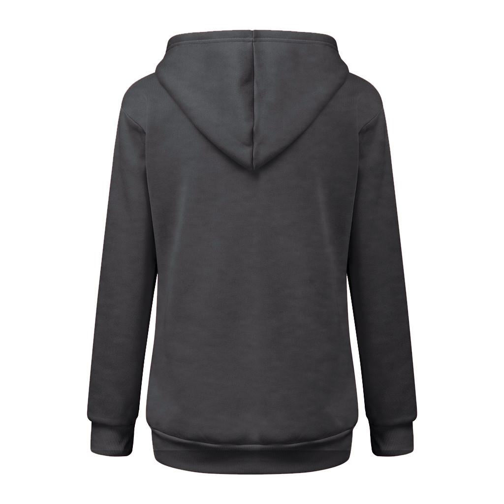 Women’s Sweatshirt  Pouch Hood Tops Carry Cat Breathable Pullover Blouse