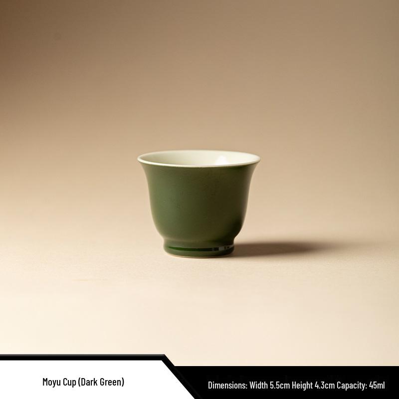 Women's Boutique Colored Glaze Ink Teacup Set: Ceramic Kung Fu Tea Tasting Cup for Guests