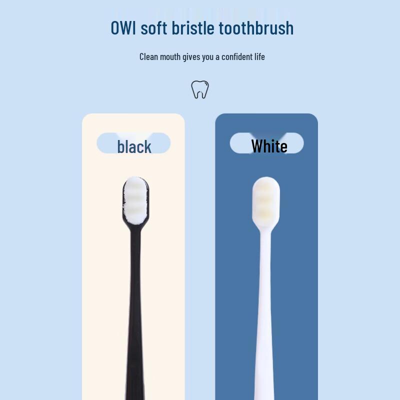 OWI Nano Super Soft Bristle Toothbrush - 2 Pack